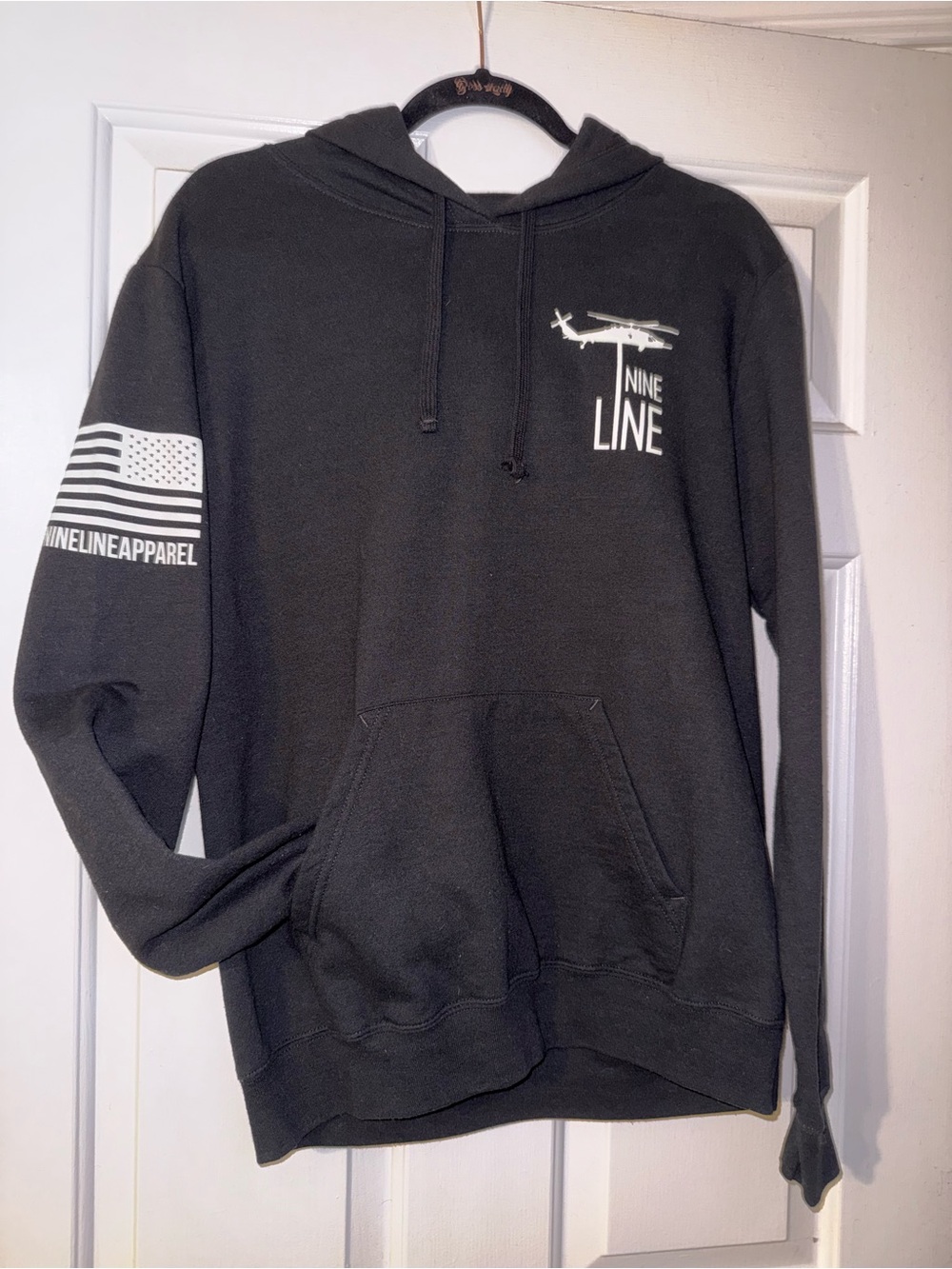 Nine Line Men's Black Hoodie - Tactical Graphic Pullover